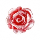 #36 - 5 Stück Resin Rose Beads ca. 10 mm - red - silber coated