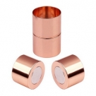 1 Magnet-Verschluss Ø 25x15mm zum Kleben - rosé goldfarben