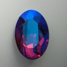 1 Glas-Oval Ø 30x20x8 mm - siam blue coated