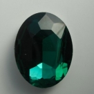 1 Glas-Oval Ø 30x20x8 mm - teal