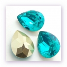 1 Resin Tear Stone, 18x25 mm - Teal