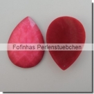 1 Resin Tropfen-Cabochon (facetiert) 25x18x6mm - Pink marmoriert