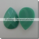 1 Resin Tropfen-Cabochon (facetiert) 25x18x6mm - Green turquoise