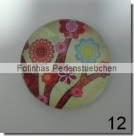 1 Stück Glascabochon Ø 25 mm Crystal mit Grafik Bäume verschiedene Varianten