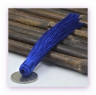 1 Stück Textil-Quaste (ca. 12,0cm) - zum Einkleben - cobalt blue