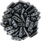 #02.02 - 25 Stück Beam Beads 3x10 mm - Jet Hematite