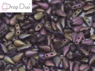 #01.03.02 - 25 Stück DropDuo Beads 3x6 mm - Crystal Capri Rose Full Matted