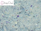 #01.00.03 - 25 Stück DropDuo Beads 3x6 mm - Crystal AB Full