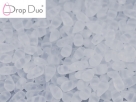 #01.00.01 - 25 Stück DropDuo Beads 3x6 mm - Crystal Matted