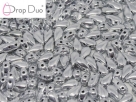 #03.04 - 25 Stück DropDuo Beads 3x6 mm - Jet Labrador Full