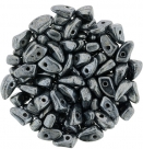 #02.02 - 25 Stück Prong Beads 3x6 mm - Jet Hematite