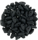 #02.01 - 25 Stück Prong Beads 3x6 mm - Jet Matte