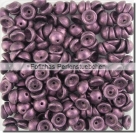 #04.07 - 50 Stück Teacup Beads 2x4 mm - Metallic Suede - Pink