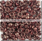 #09.05 - 50 Stück Teacup Beads 2x4 mm - Opaque Red - Bronze Picasso