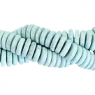 #15 - 10 Stck. Griechische Keramik ca. 8x2,2 mm - stonewash - aqua haze blue