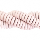 #23.01 - 10 Stck. Griechische Keramik ca. 6,5x2,2 mm - stonewash - rosewater pink