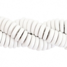 #24.01 - 10 Stck. Griechische Keramik ca. 6,5x2,2 mm - stonewash - white