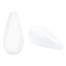 #15.02 - 1 Stück Polaris-Elements Perlen Tropfen Mosso - Ø 20x10 mm - shiny bianco white