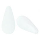 #15.03 - 1 Stück Polaris-Elements Perlen Tropfen - Ø 20x10 mm - matt bianco white