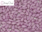 #02.06 - 25 Stück DropDuo Beads 3x6 mm - Chalk White Lila Luster