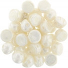 #02.01 25 Stck. 2-Hole CzechMates Cabochon 7mm - White Luster