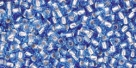 10 g TOHO Seed Beads 11/0 TR-11-0033 - Silver-Lined Lt Sapphire (A,D)