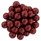 #65 - 100 Stück Perlen rund - Color Trends: Saturated Metallic Cherry Tomato - Ø 3mm