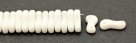 #00.00 - 50 Stück Link Beads 3x10 mm - Chalk White