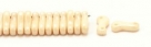 #00.00 - 50 Stück Link Beads 3x10 mm - Chalk White Champagne Luster