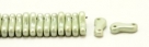 #00.00 - 50 Stück Link Beads 3x10 mm - Chalk White Olivine Coating