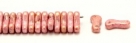 #00.00 - 50 Stück Link Beads 3x10 mm - Chalk White rosé Gold-Luster