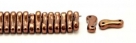 #00.00 - 50 Stück Link Beads 3x10 mm - Jet Copper