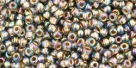 10 g TOHO Seed Beads 11/0 TR-11-0999 - Gold-Lined Rainbow Black Diamond (E)