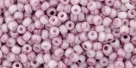 10 g TOHO Seed Beads 11/0 TR-11-1200 - Marbled Opaque White/Pink (C)