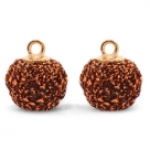 1 Stück Glitter Mesh PomPom - Copper (Gold)