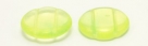 #05.00 5 Stck. 2-Hole Cabochon 18x5mm - Lime Green