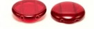 #07.00 5 Stck. 2-Hole Cabochon 18x5mm - Tr Ruby