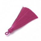 1 Stück Textil-Quaste (ca. 8,0cm) - mit Öse - hot pink