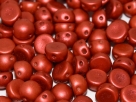 #43 25 Stck. 2-Hole Cabochon 6mm Lava Red