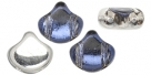 #00.08 - 25 Stück Matubo Ginko Leaf Bead 7.5x7.5mm - Crystal Backlit - Periwinkle