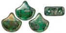 #07.00 - 25 Stück Matubo Ginko Leaf Bead 7.5x7.5mm - Emerald - Rembrandt