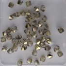 #01.01 - 50 Stück - 4,0 mm Crystal Bicone crystal half amber