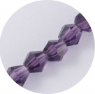 1 Strang Bicone 4 mm tr. purple (100 Stück)