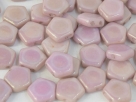 #01.04 - 25 Stück Pego Beads 10 mm - White Red Luster