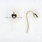 1 Paar Ohrhaken Herz - 10,5 mm - vergoldet