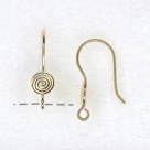 1 Paar Ohrhaken Spirale - 21 mm - vergoldet