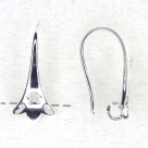 1 Paar Ohrhaken Lilie mit Stern - 19 mm - versilbert