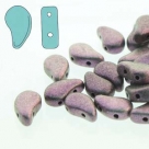 #03.05 - 25 Stück Paisley Beads 8x5 mm - Jet Polychrome Mix Berry