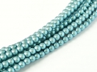 02010/30007 - 1 Strang Perlen Ø 2 mm rund - silver blue pearl shell