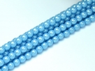 02010/30017 - 1 Strang Perlen Ø 2 mm rund - nile blue pearl shell